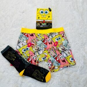 NICKELODEON SPONGEBOB SQUAREPANTS BOXER BRIEFS & BLACK SOCK COMBO